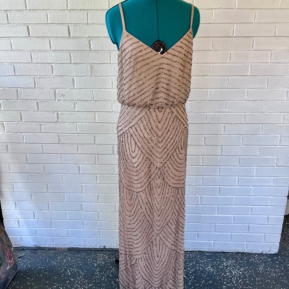 Vintage Y2K Adrianna Papell beaded gown